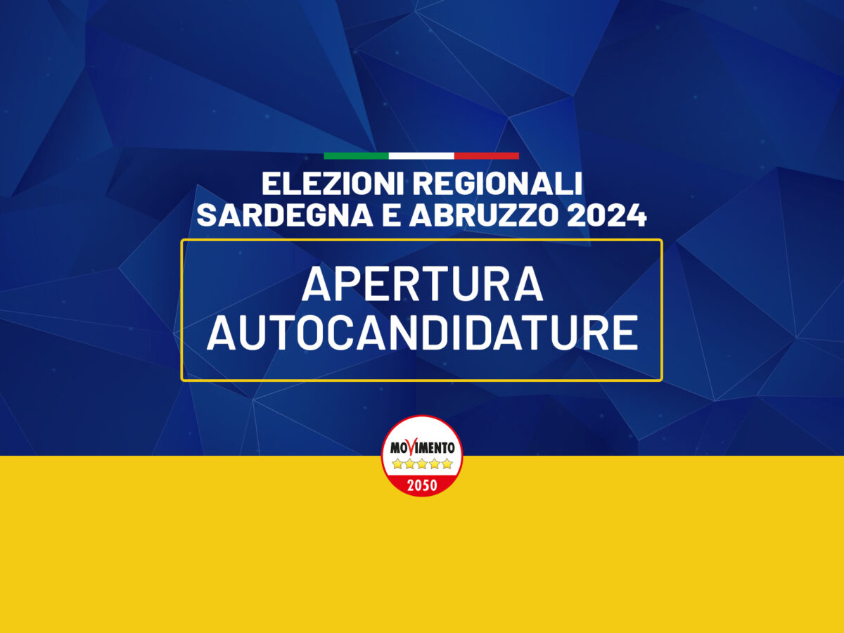 Elezioni regionali Sardegna e Abruzzo apertura autocandidature