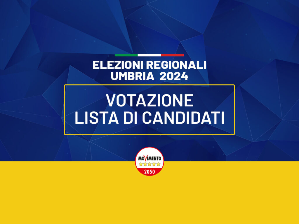 Elezioni regionali Umbria 2024: votazione lista di candidati